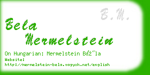 bela mermelstein business card